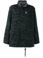 Marc Jacobs Camouflage Print Oversized Jacket, Women's, Size: Xs, Black, Cotton