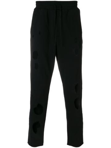 Gaelle Bonheur Holes Track Pants - Black