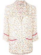 Semicouture Floral Print Pyjama Shirt - White