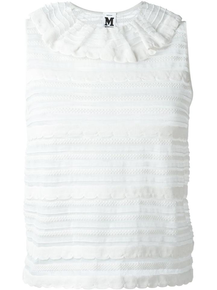 M Missoni Frill Neck Sheer Top