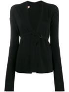 Romeo Gigli Pre-owned 1990s Strapped Front Cardigan - Black