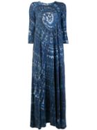 Raquel Allegra Tie-dye Print Long Dress - Blue