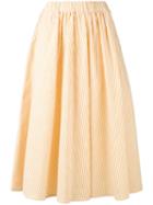 Maison Kitsuné - Estelle Skirt - Women - Cotton - Xs, Yellow/orange, Cotton