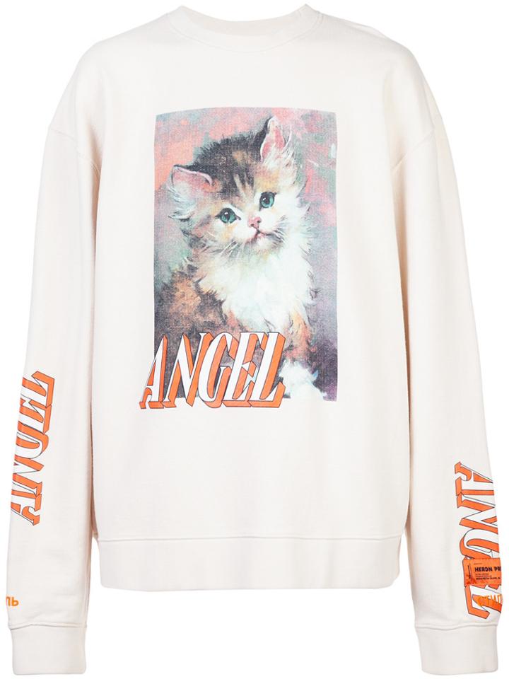 Heron Preston Kitten Print Sweatshirt - Nude & Neutrals