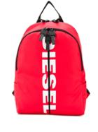 Diesel Pu Backpack With Logo - Red