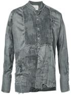 Greg Lauren Destroyed Patched Shirt - Grey