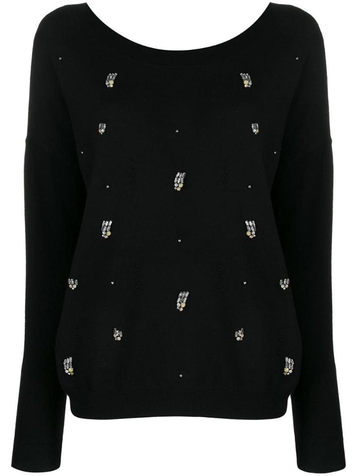 Liu Jo Crystal-embellished Sweatshirt - Black