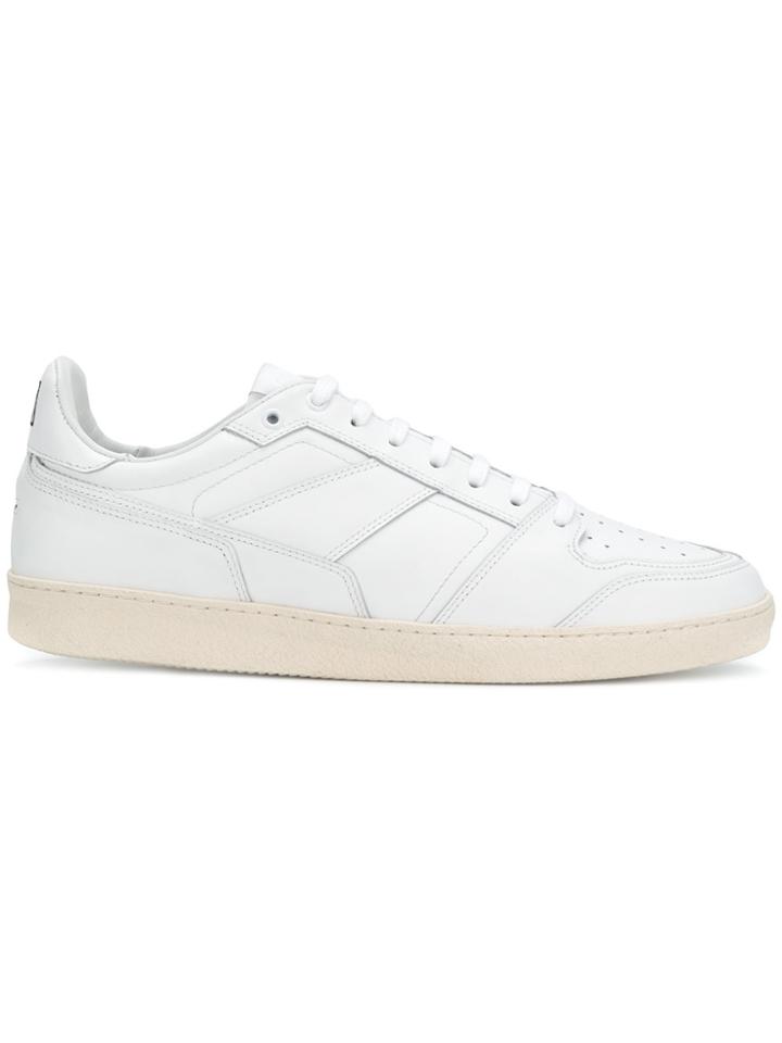Ami Alexandre Mattiussi Laced Low Top Trainers - White