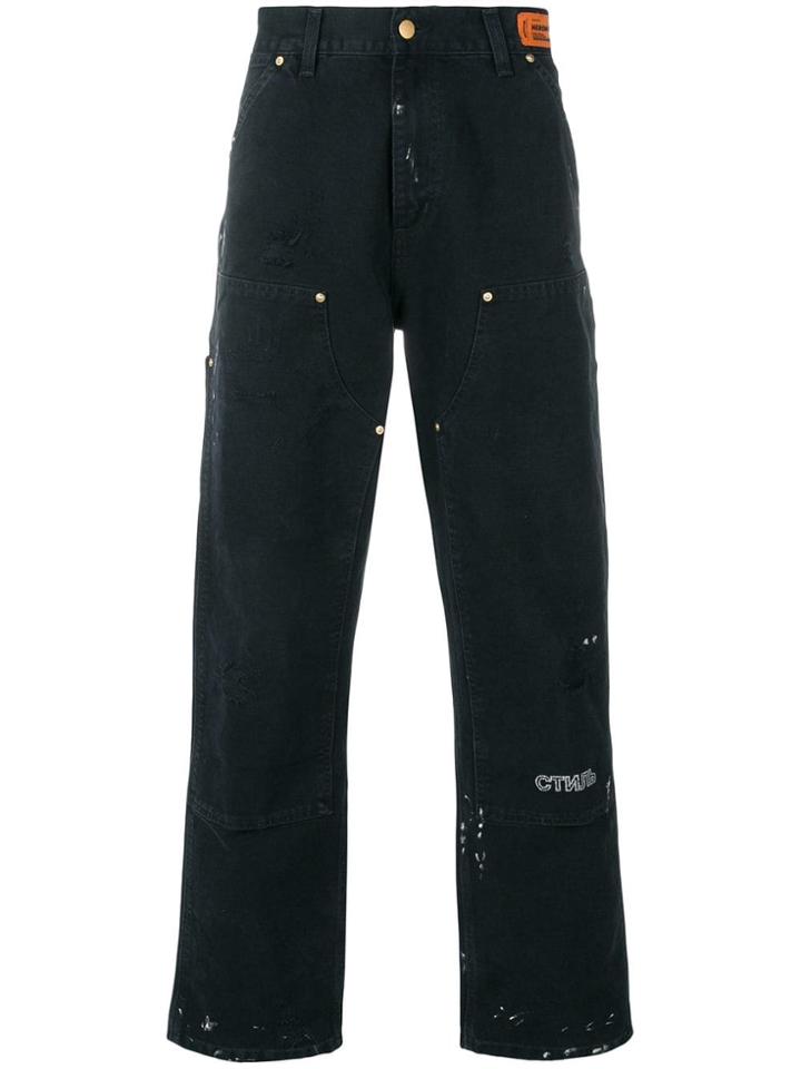 Heron Preston Classic Straight-leg Jeans - Black