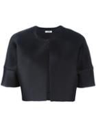 P.a.r.o.s.h. Pica Cropped Jacket, Size: Xs, Black, Silk/polyester