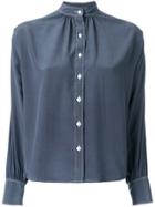 Yves Saint Laurent Vintage Band Collar Shirt - Grey
