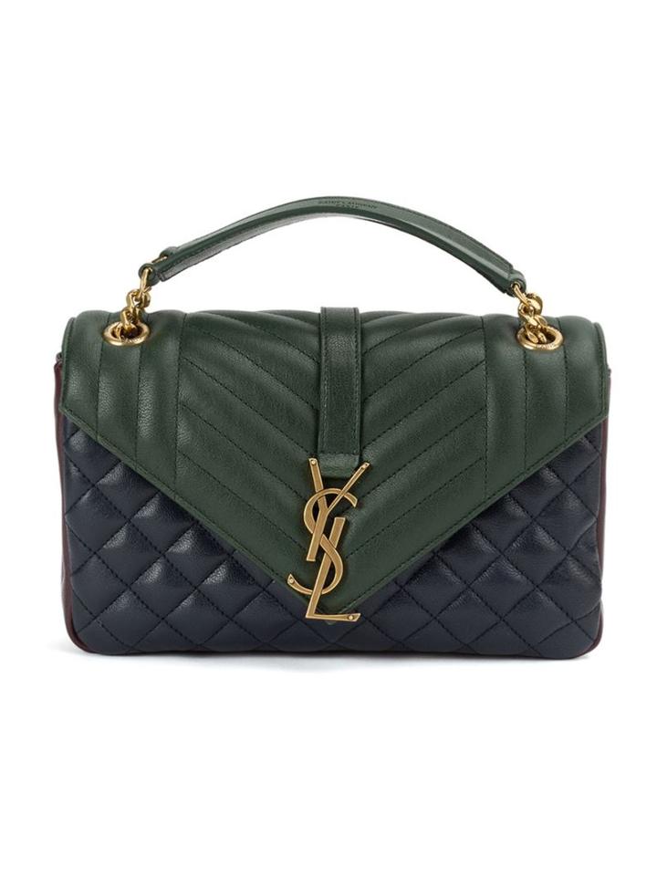 Saint Laurent Small 'monogram' Shoulder Bag, Women's, Green