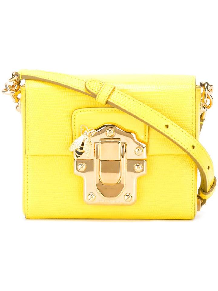 Dolce & Gabbana Lucia Shoulder Bag, Women's, Yellow/orange, Leather