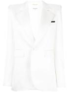 Saint Laurent Square-shoulder Blazer Jacket - White