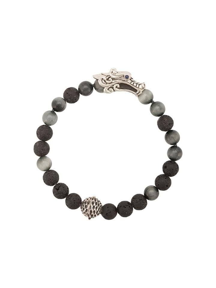John Hardy Silver And Sapphire Legends Naga Mixed Bead Bracelet With