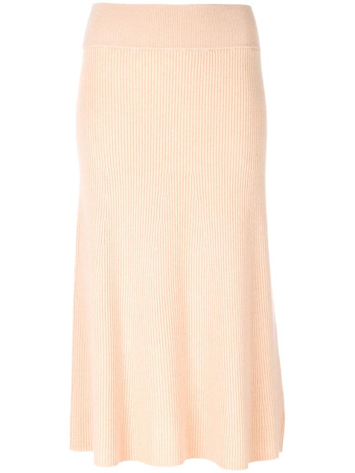 Cashmere In Love Midi Knit Skirt - Nude & Neutrals