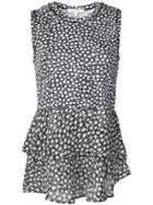 Dorothee Schumacher Spot Print Peplum Vest Top - Black