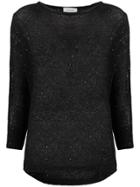 Snobby Sheep Embellished Fine Knit Sweater - Black