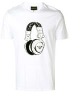 Emporio Armani Headphones Print T-shirt - White