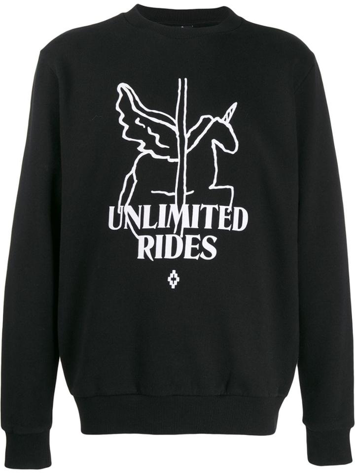Marcelo Burlon County Of Milan Unicorn Print Sweatshirt - Black