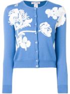 Oscar De La Renta Sequinned Cardigan - Blue