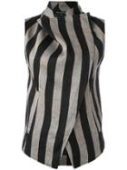 Ann Demeulemeester Printed Wrap Jacket - Black