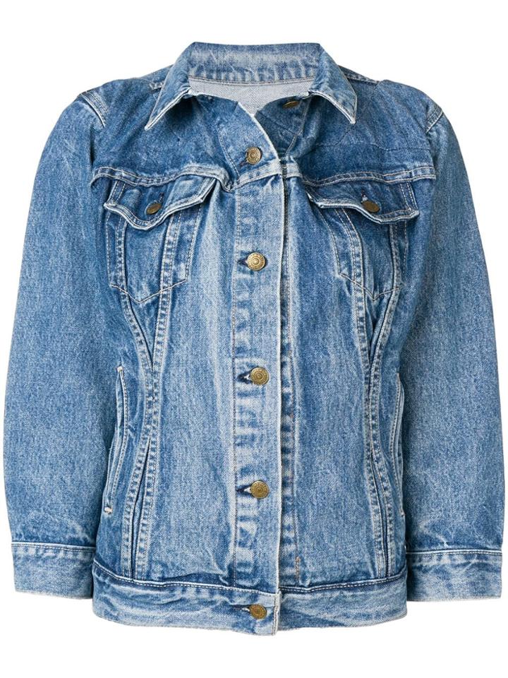 Re/done Oversized Denim Jacket - Blue