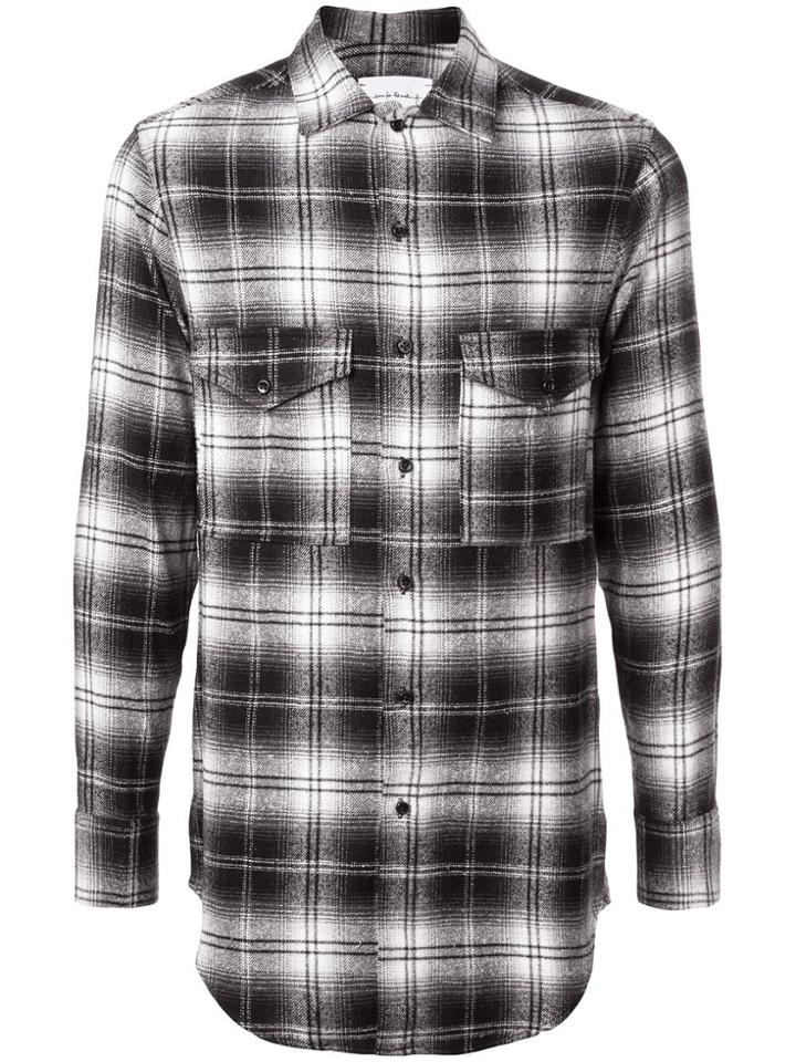 Song For The Mute Tartan Pattern Shirt - Black