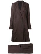 Gianfranco Ferre Vintage 1990's Flared Coat & Trousers - Brown