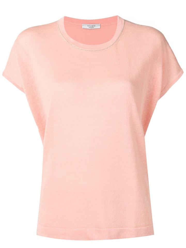 Peserico Short-sleeved Knit Top - Orange
