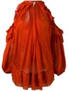 Maria Lucia Hohan - 'mousseline' Top - Women - Silk - 38, Red, Silk