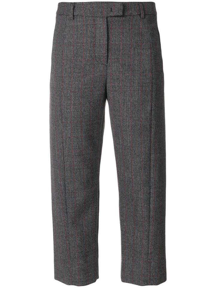 Alberto Biani Checked Cropped Trousers - Grey