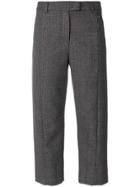 Alberto Biani Checked Cropped Trousers - Grey
