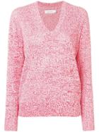 Calvin Klein V-neck Jumper - Red