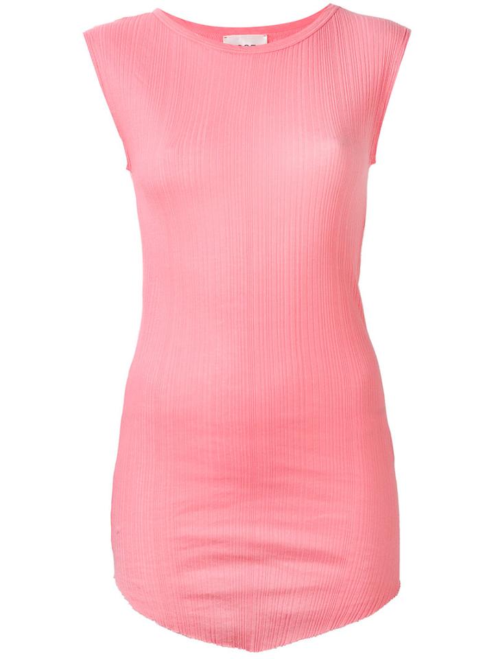 Jucca - Long Asymmetric Tank - Women - Cotton - S, Pink/purple, Cotton