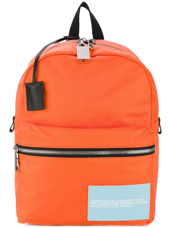 Calvin Klein 205w39nyc Zip Backpack - Yellow & Orange