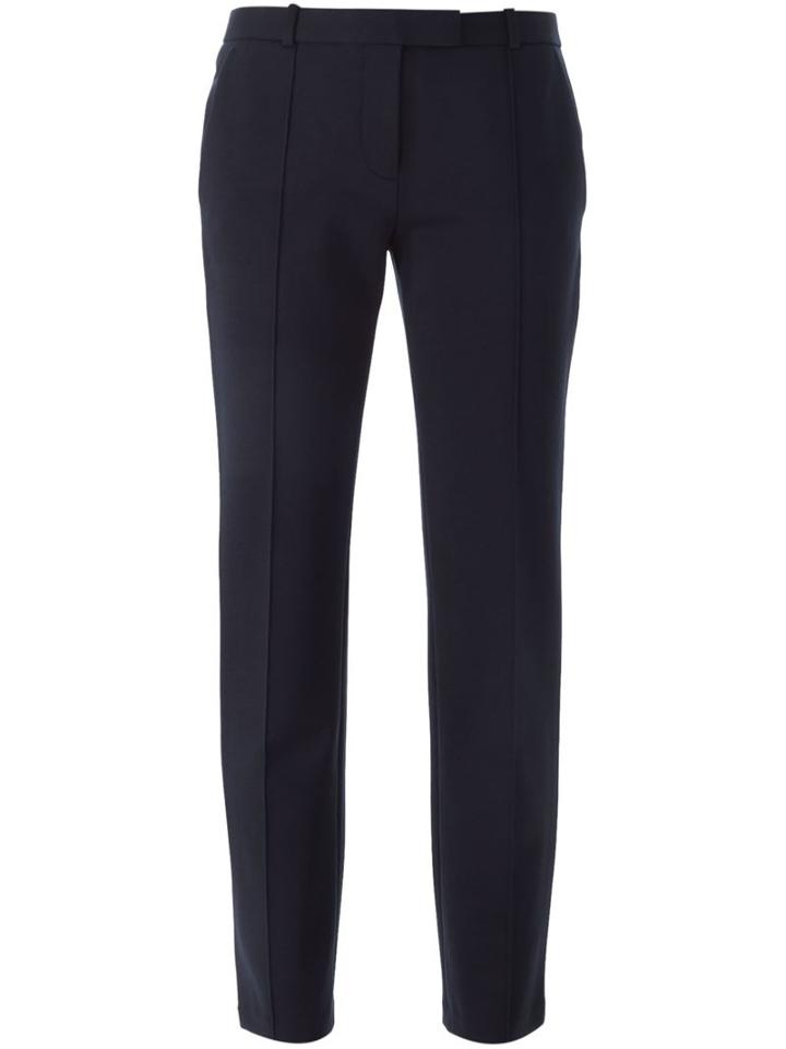 Tory Burch Cropped Trousers, Women's, Size: Small, Blue, Nylon/spandex/elastane/rayon