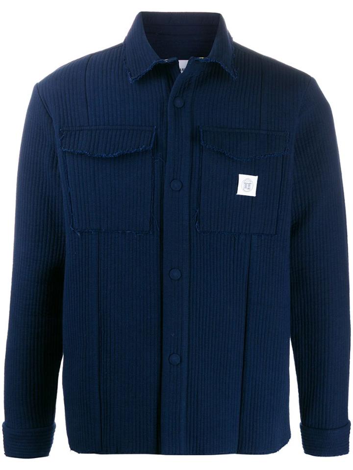 Nanushka Quilted Shirt Jacket - Blue
