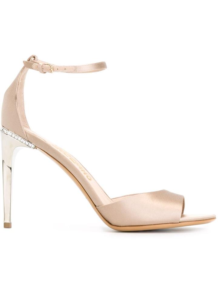 Salvatore Ferragamo Satin Ankle Strap Sandals