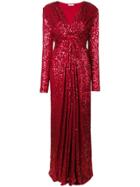 P.a.r.o.s.h. Allover Sequin Gown - Red