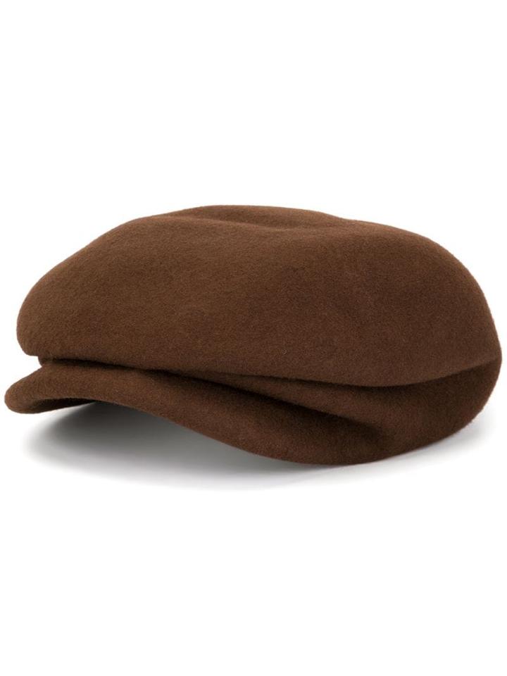 Nehera Felt Flat Cap - Brown