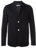 Marni Notched Lapel Jacket, Men's, Size: 48, Blue, Cotton