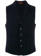 Barena Welt Pockets Knitted Vest - Blue
