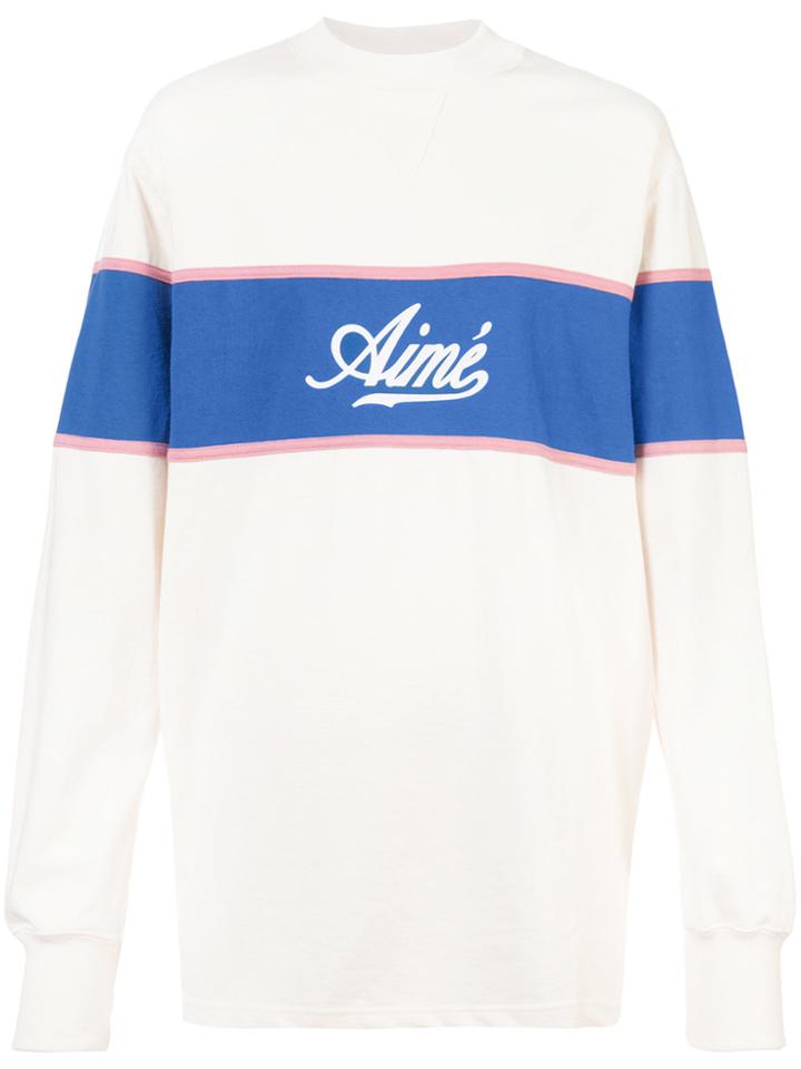 Aimé Leon Dore Logo Print Sweatshirt - White