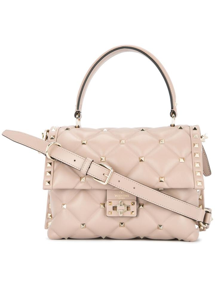 Valentino Candystud Top Handle Bag - Pink & Purple