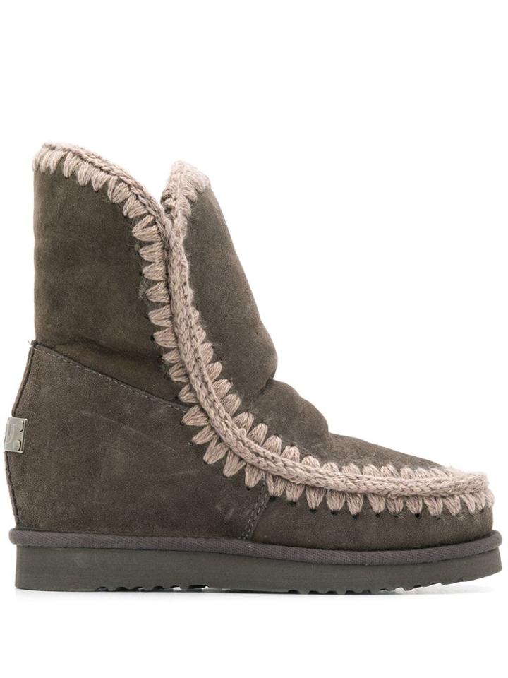 Mou Cha Eskimo Boots - Grey
