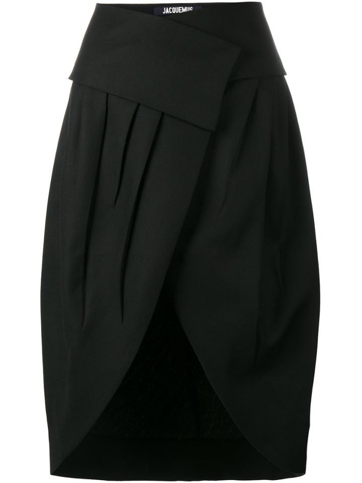 Jacquemus La Jupe Porte Feuille Skirt - Black