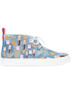 Del Toro Shoes Patch Detail Lace-up Sneakers - Blue