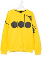 Diadora Junior Teen Logo Printed Sweatshirt - Yellow