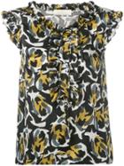 L'autre Chose - Rouches Flakes Blouse - Women - Silk - 42, Black, Silk